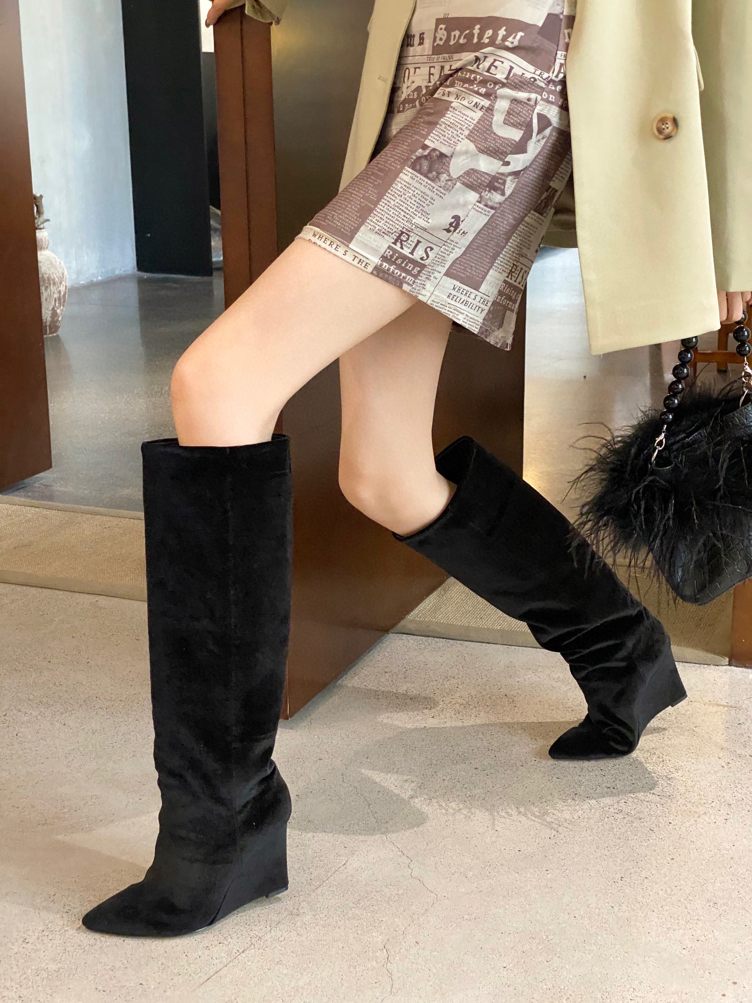 지미추 여자 롱부츠