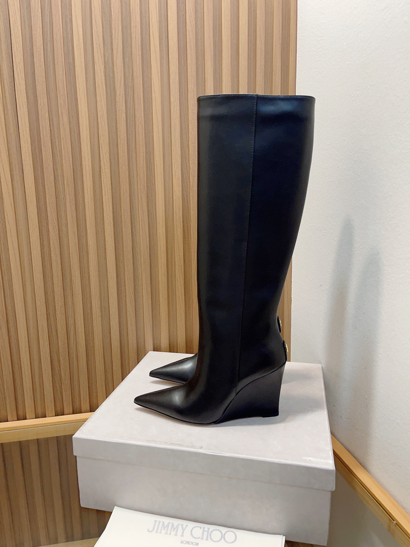 지미추 여자 롱부츠 힐 8.5cm