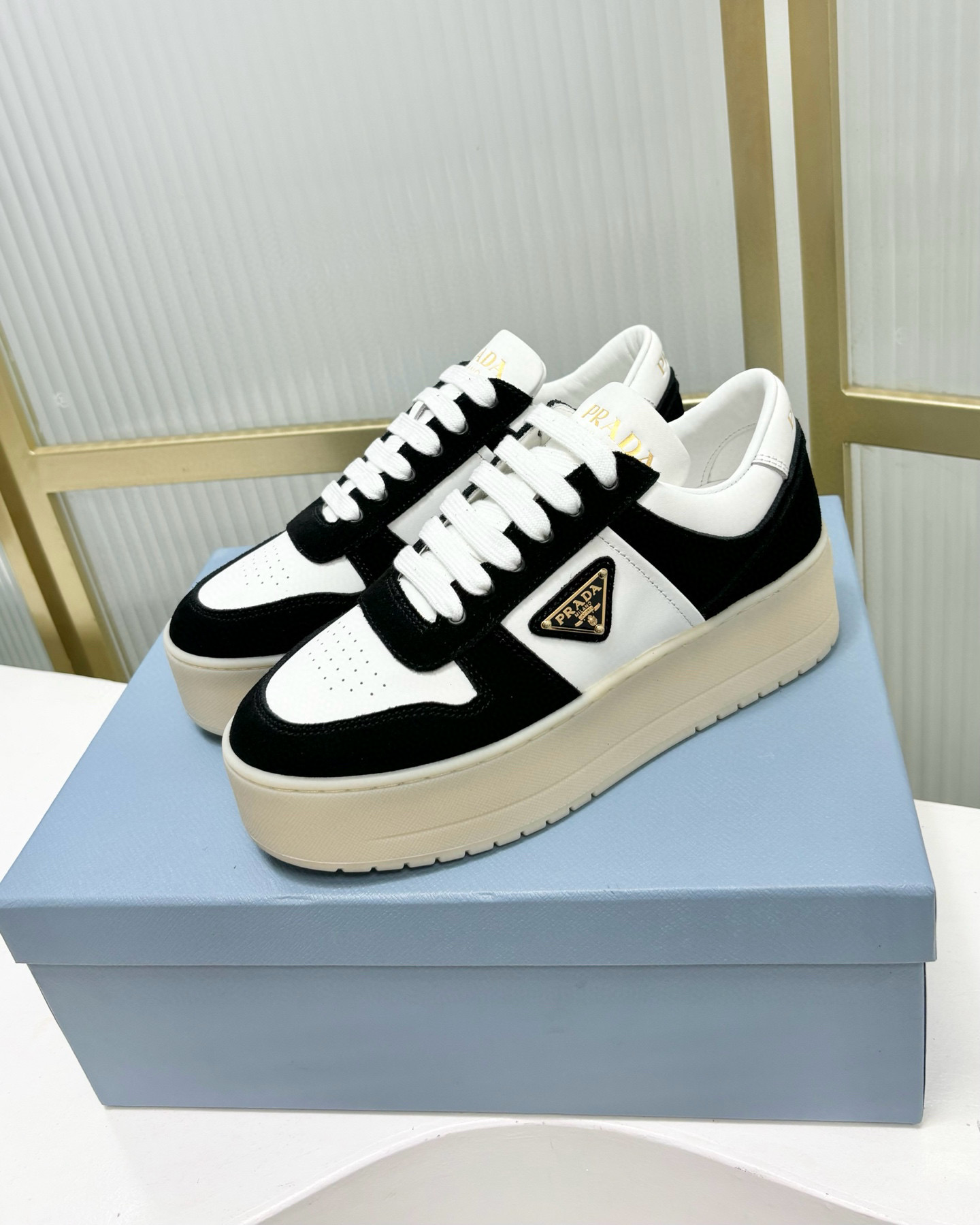 프라다 5cm 여자 스니커즈 신발 운동화