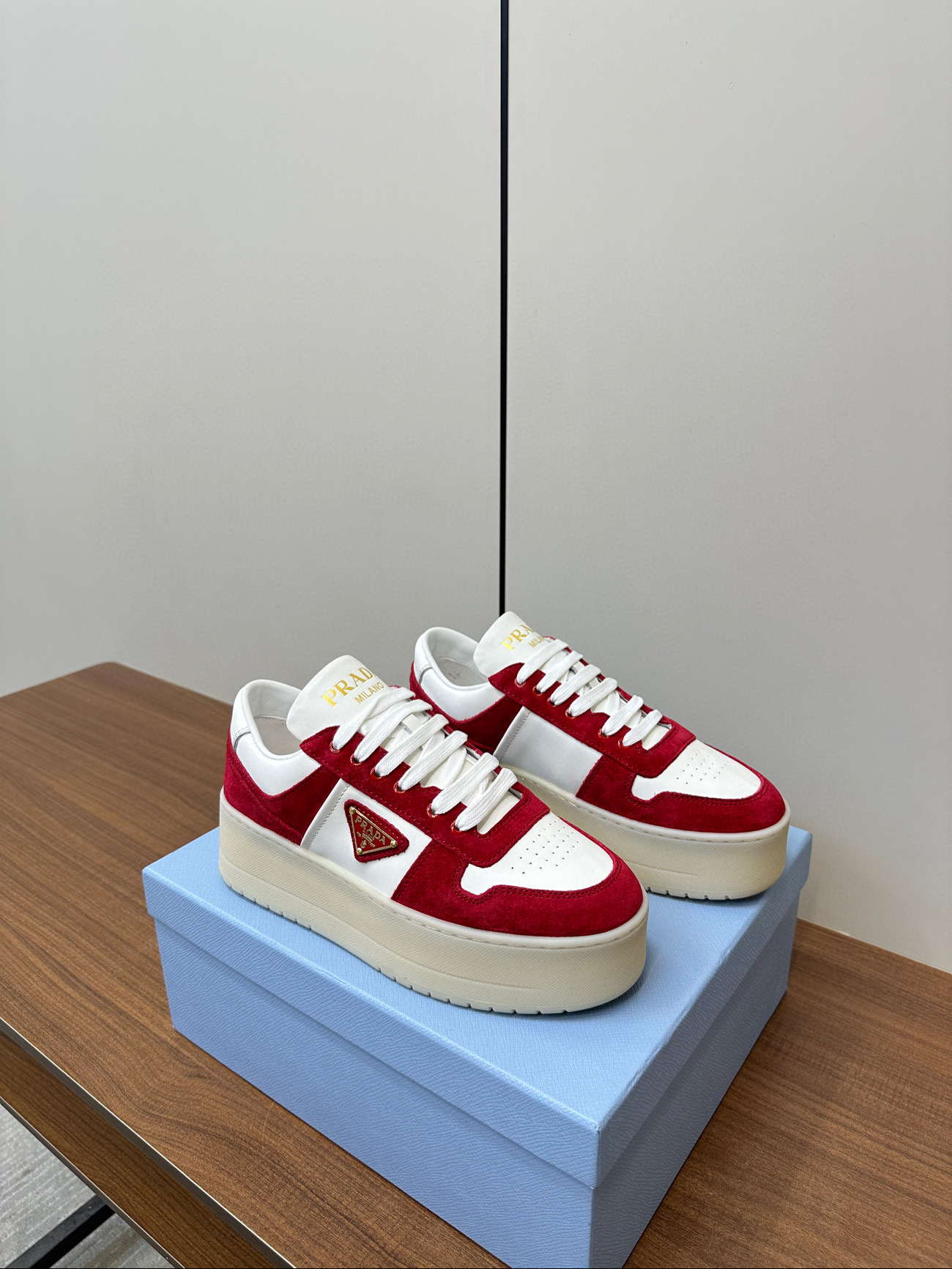 프라다 5cm 여자 스니커즈 신발 운동화