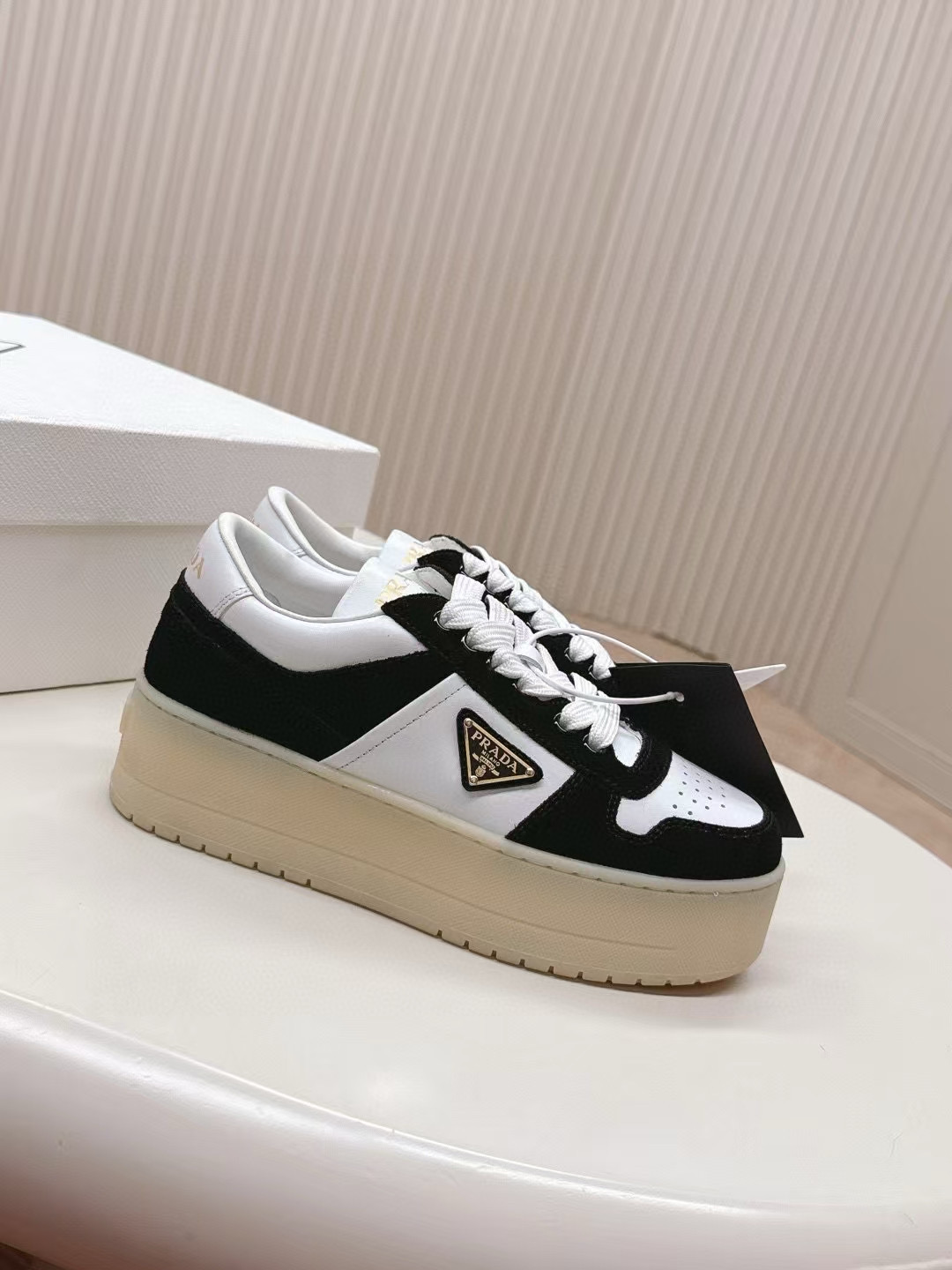 프라다 5cm 여자 스니커즈 신발 운동화