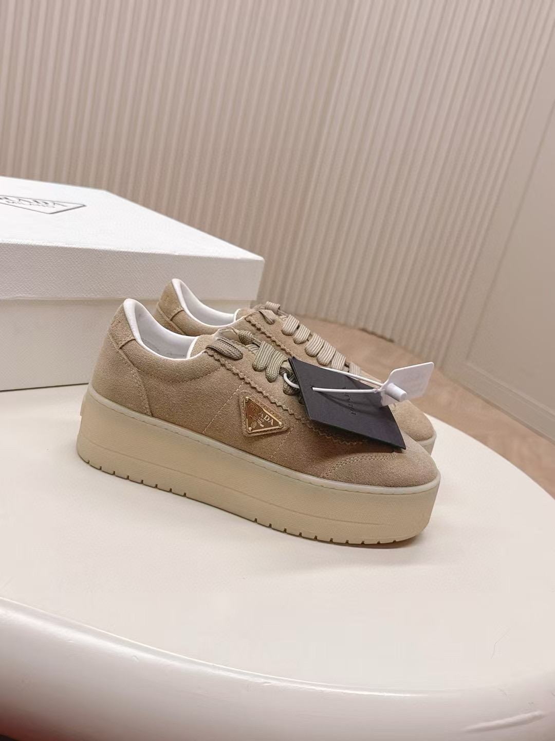 프라다 5cm 여자 스니커즈 신발 운동화