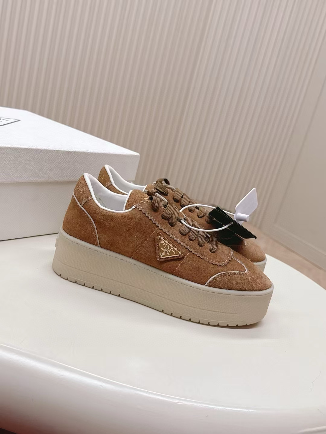 프라다 5cm 여자 스니커즈 신발 운동화