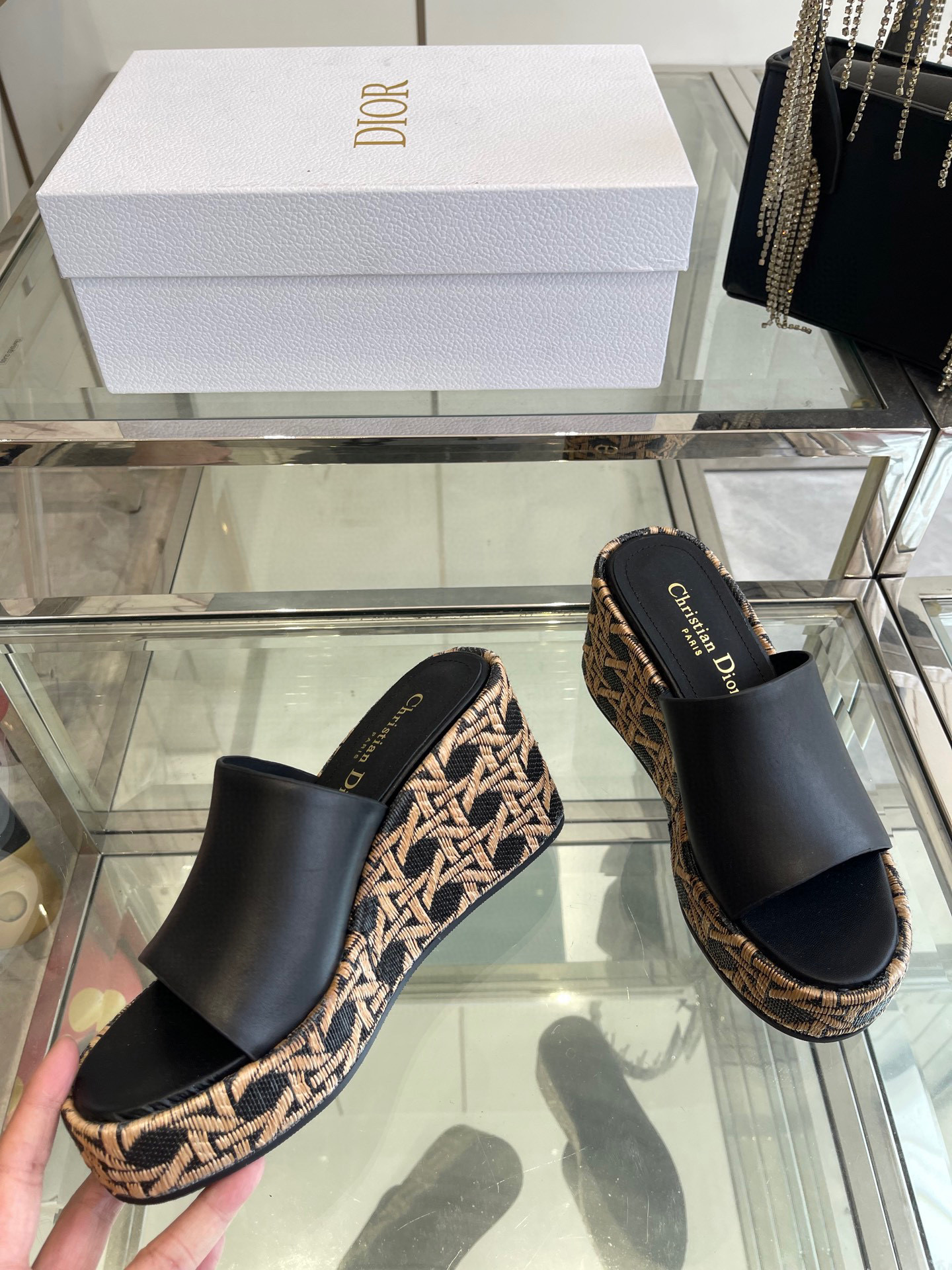 디올 여자 슬리퍼 9cm