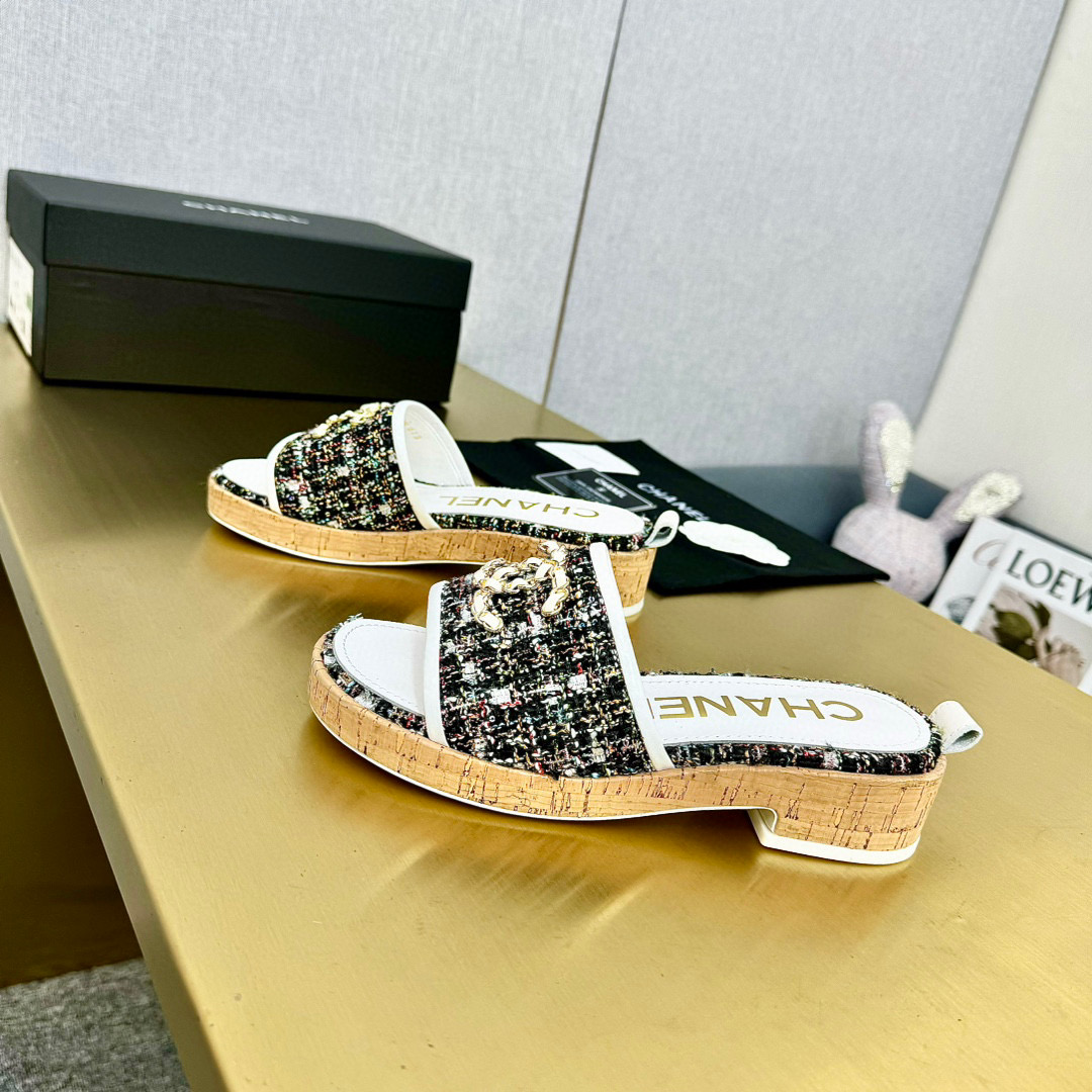 샤넬 여자 슬리퍼 6.5cm