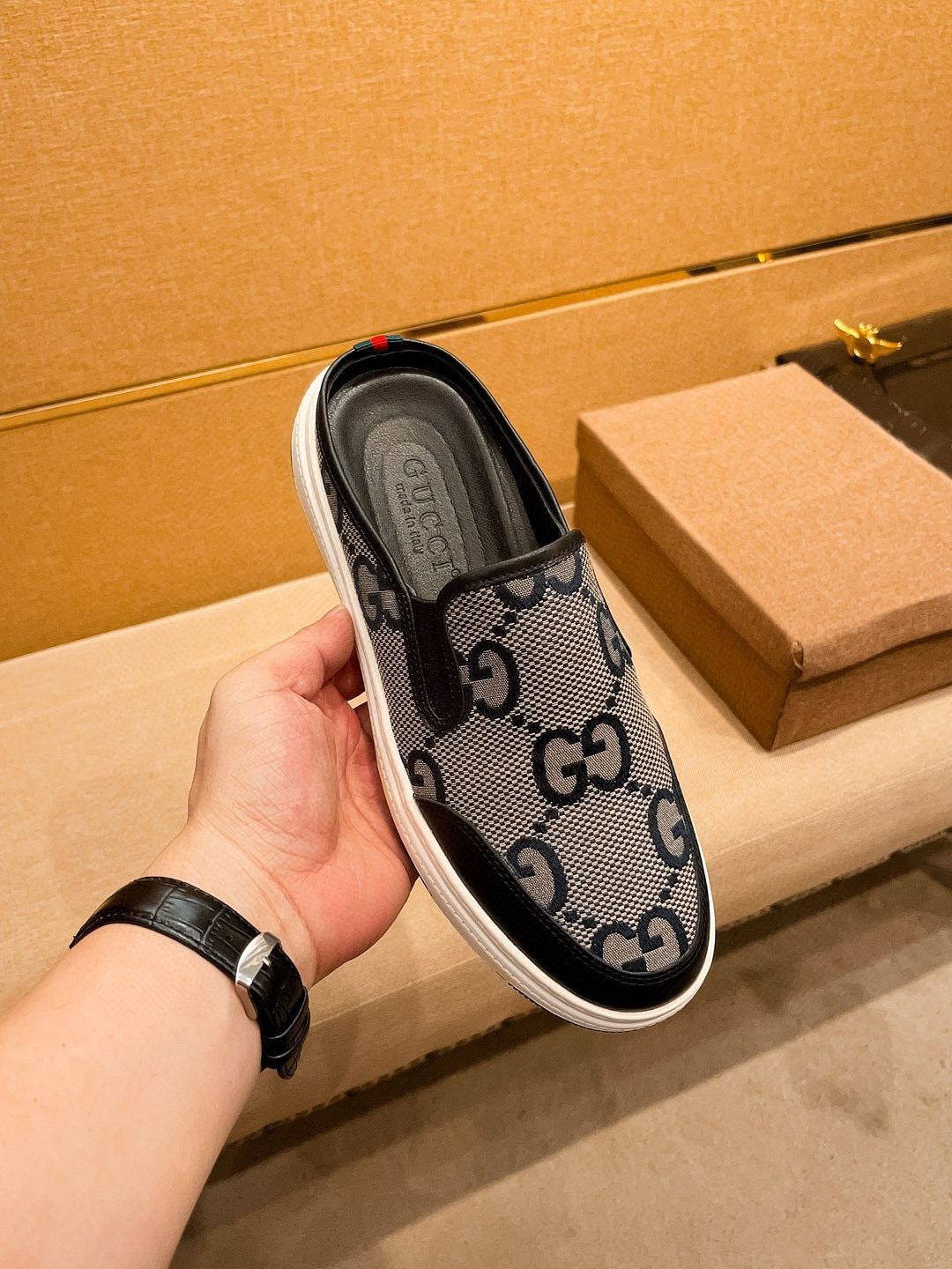 구찌 남자 슬리퍼