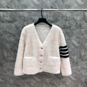 톰브라운 여자 양털 가디건 자켓