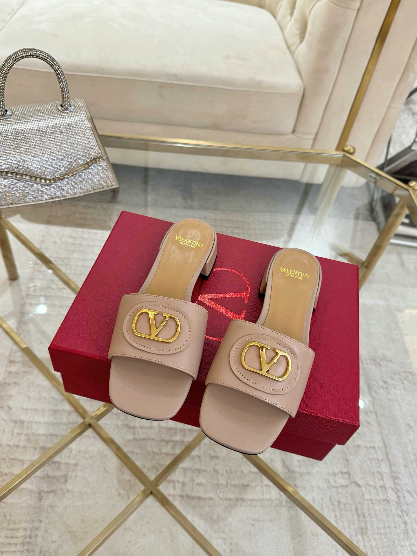 발렌티노 3cm 여자 슬리퍼