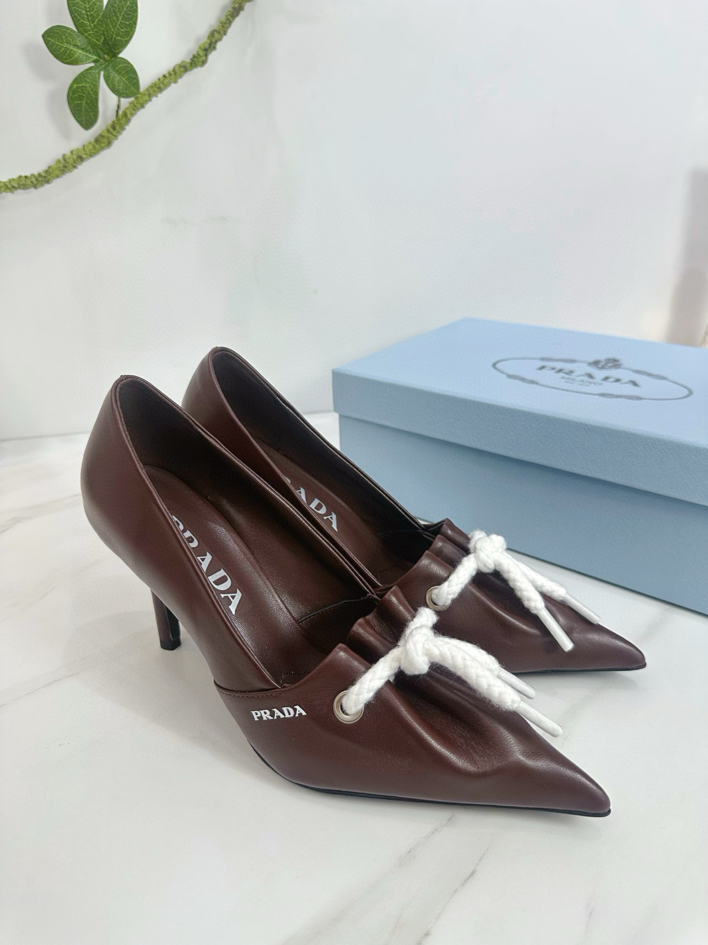 프라다 8.5cm 여자 신발 구두