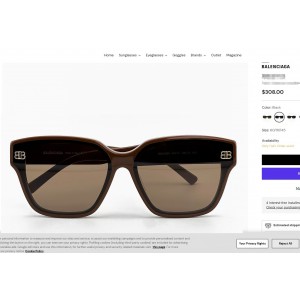 발렌시아가 3컬러 선글라스