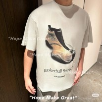 발렌시아가 남녀공용 반팔티