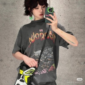 발렌시아가 남녀공용 반팔티