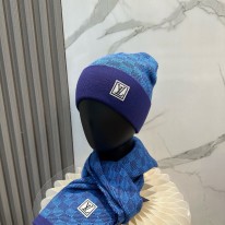 루이비통 겨울 모자 세트