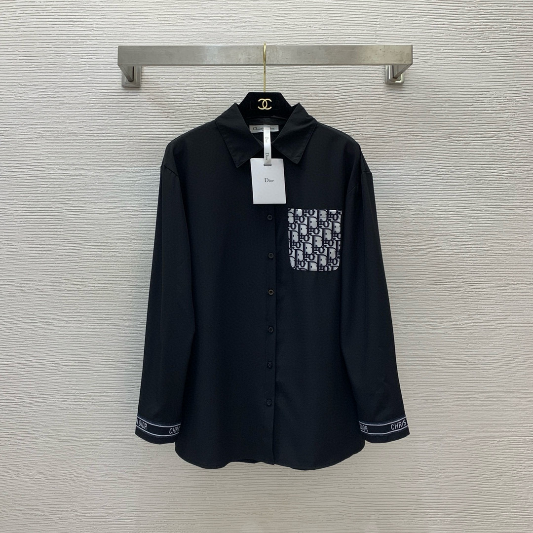 디올 2컬러 여자 셔츠